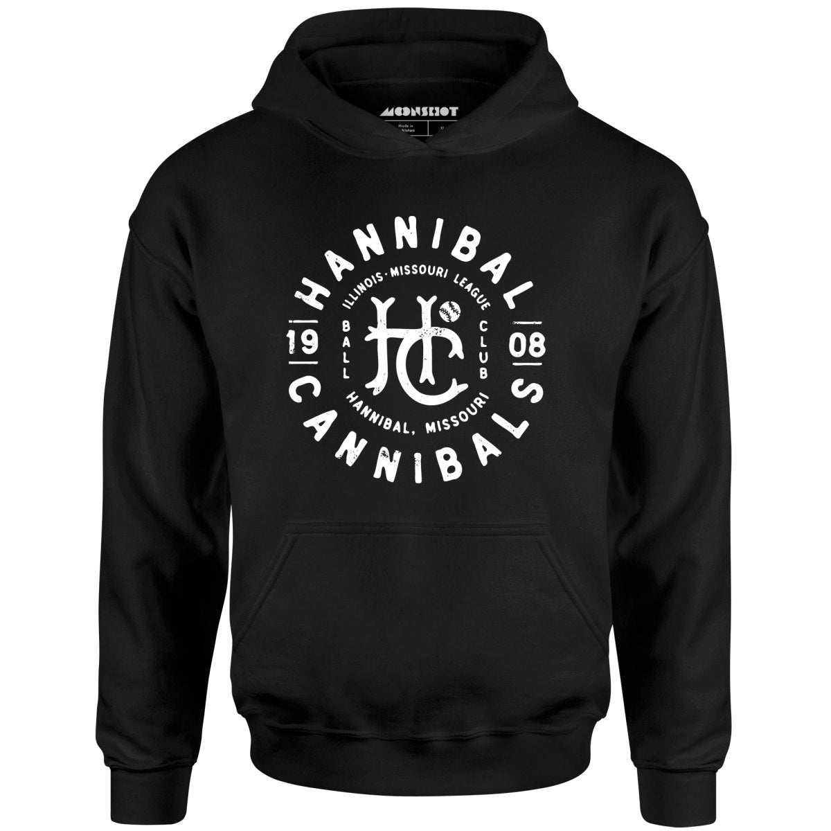 Hannibal Cannibals - Missouri - Vintage Defunct Baseball Teams - Unisex Hoodie