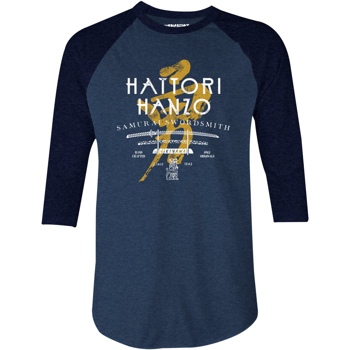 Hattori Hanzo Samurai Swordsmith - 3/4 Sleeve Raglan T-Shirt