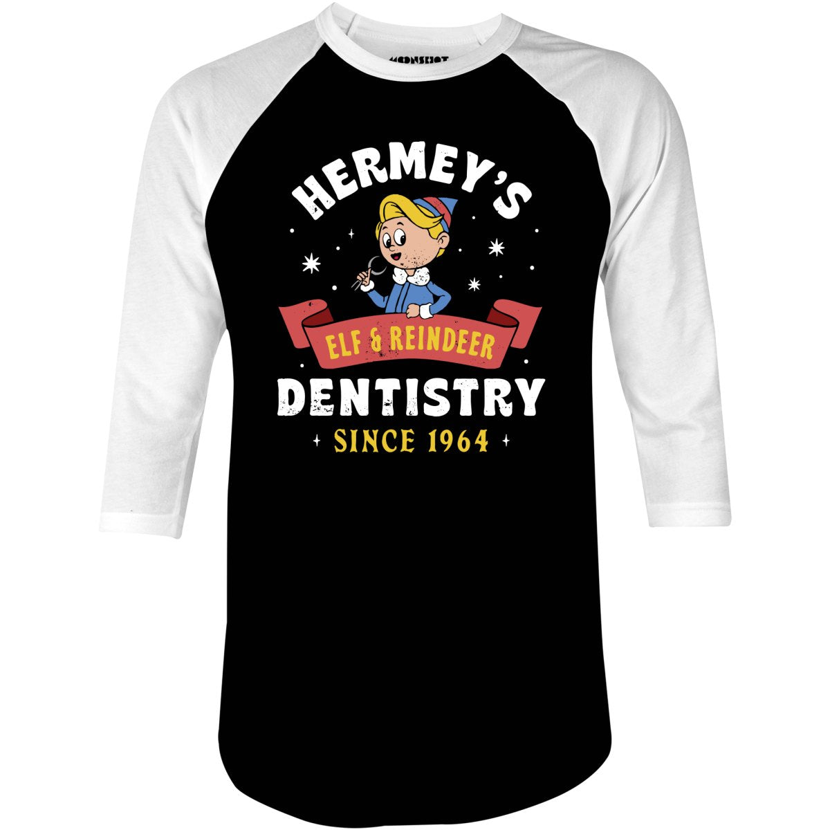 Hermey's Dentistry - 3/4 Sleeve Raglan T-Shirt