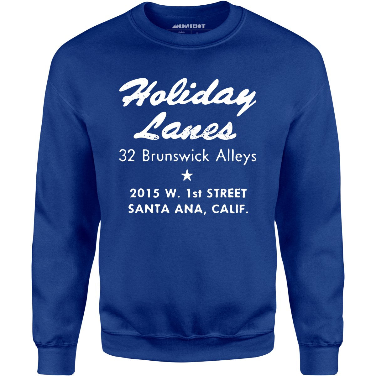 Holiday Lanes - Santa Ana, CA - Vintage Bowling Alley - Unisex Sweatshirt