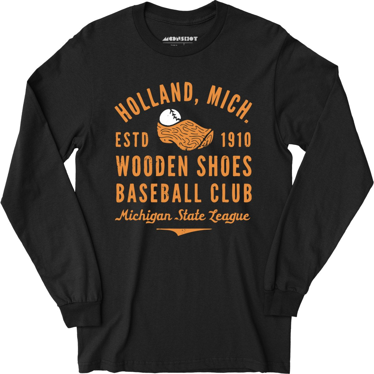 Holland Wooden Shoes - Michigan - Vintage Defunct Baseball Teams - Long Sleeve T-Shirt