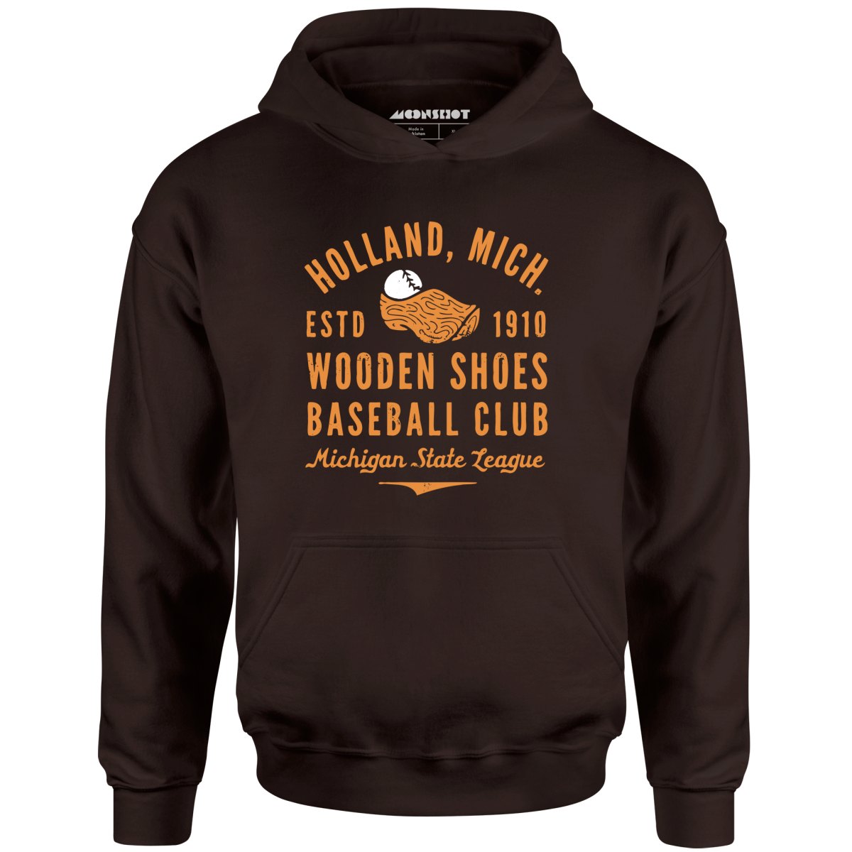 Holland Wooden Shoes - Michigan - Vintage Defunct Baseball Teams - Unisex Hoodie