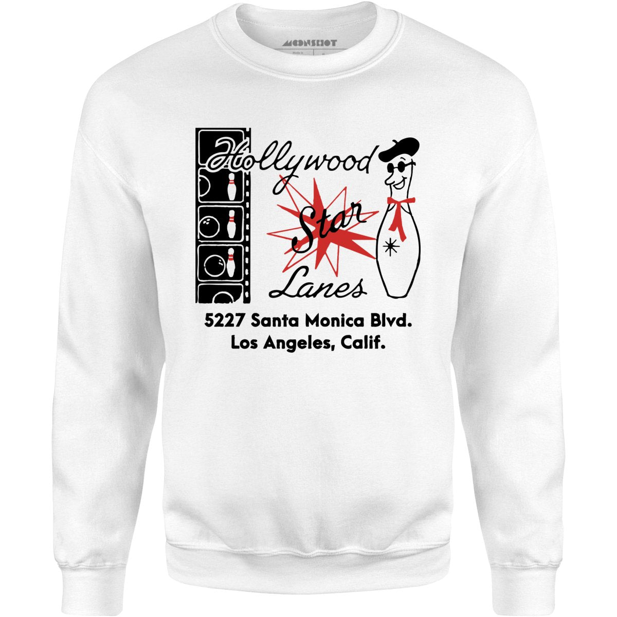 Hollywood Star Lanes - Los Angeles, CA - Vintage Bowling Alley - Unisex Sweatshirt