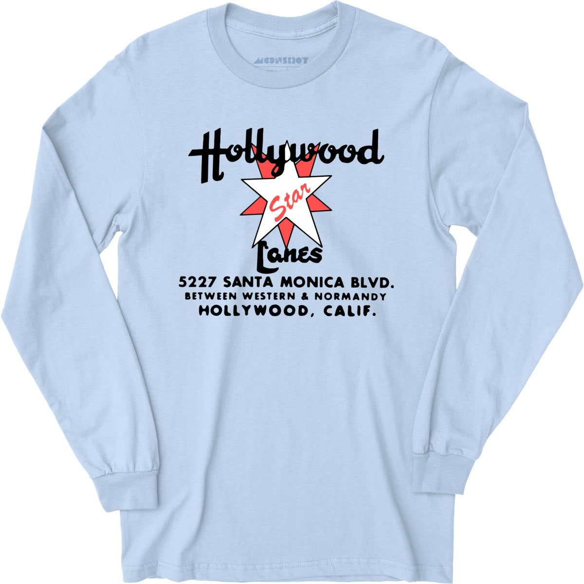 Hollywood Star Lanes v2 - Los Angeles, CA - Vintage Bowling Alley - Long Sleeve T-Shirt