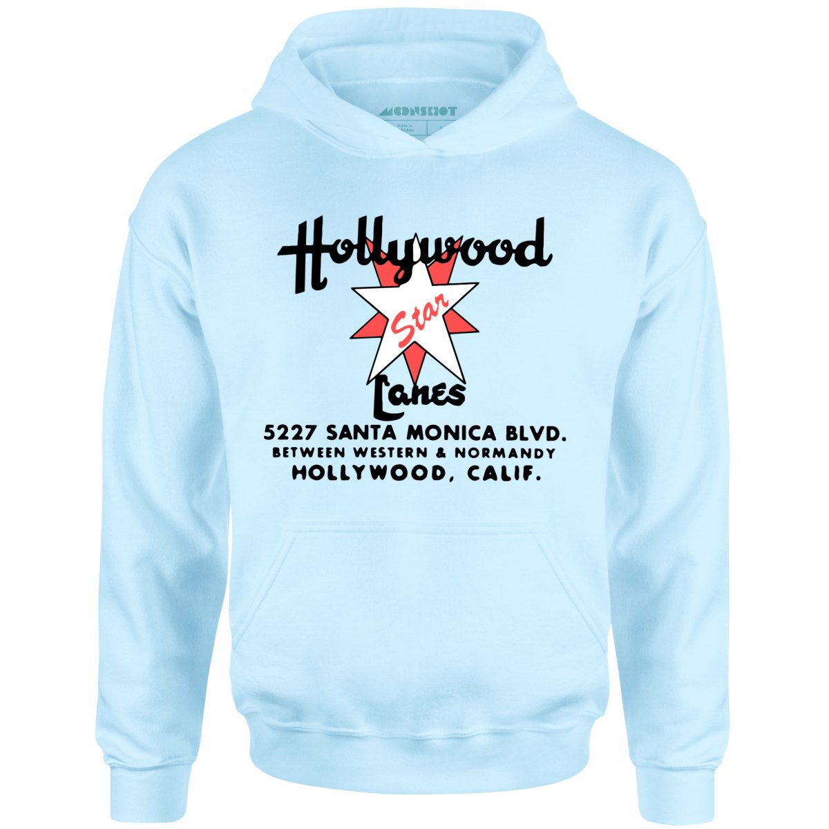 Hollywood Star Lanes v2 - Los Angeles, CA - Vintage Bowling Alley - Unisex Hoodie