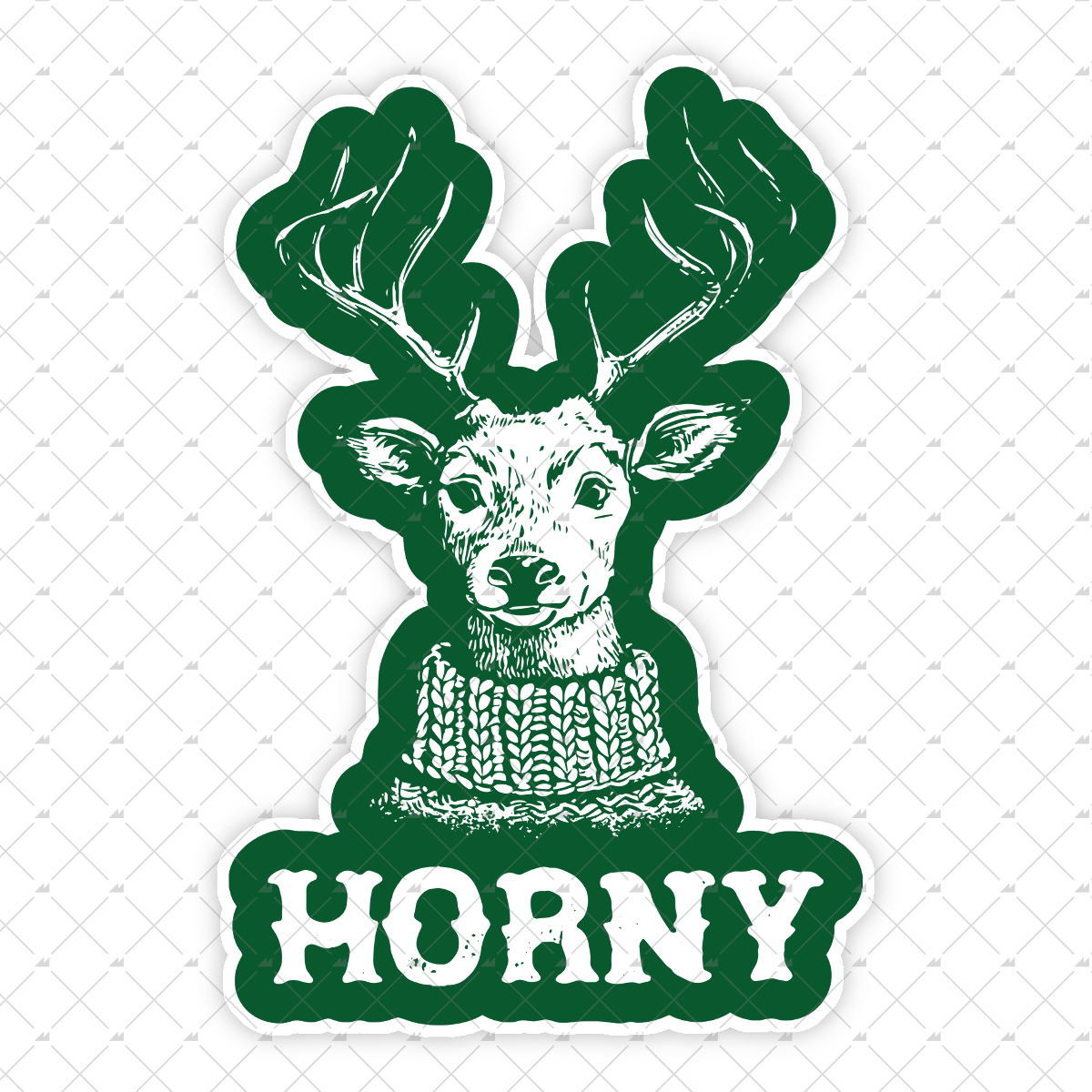 Horny Reindeer - Sticker