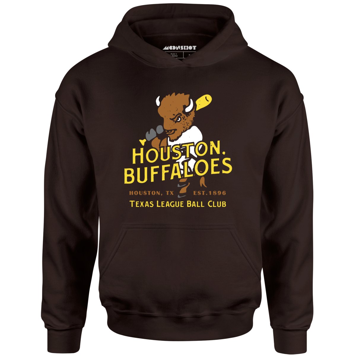 Houston Buffaloes - Texas - Vintage Defunct Baseball Teams - Unisex Hoodie