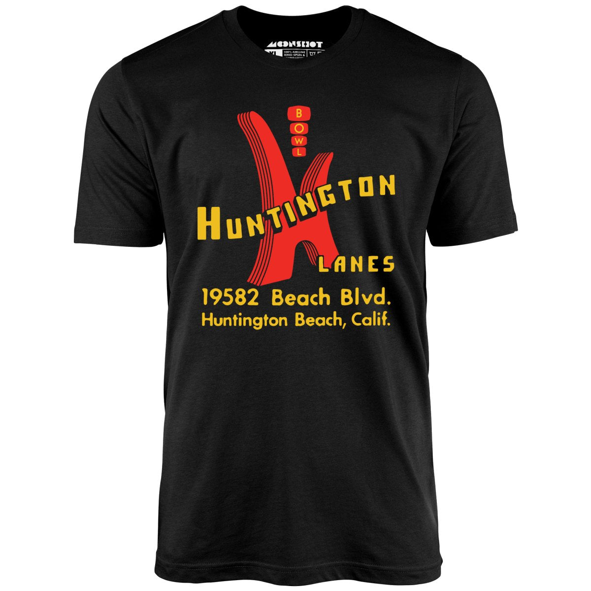 Huntington Lanes - Huntington Beach, CA - Vintage Bowling Alley - Unisex T-Shirt