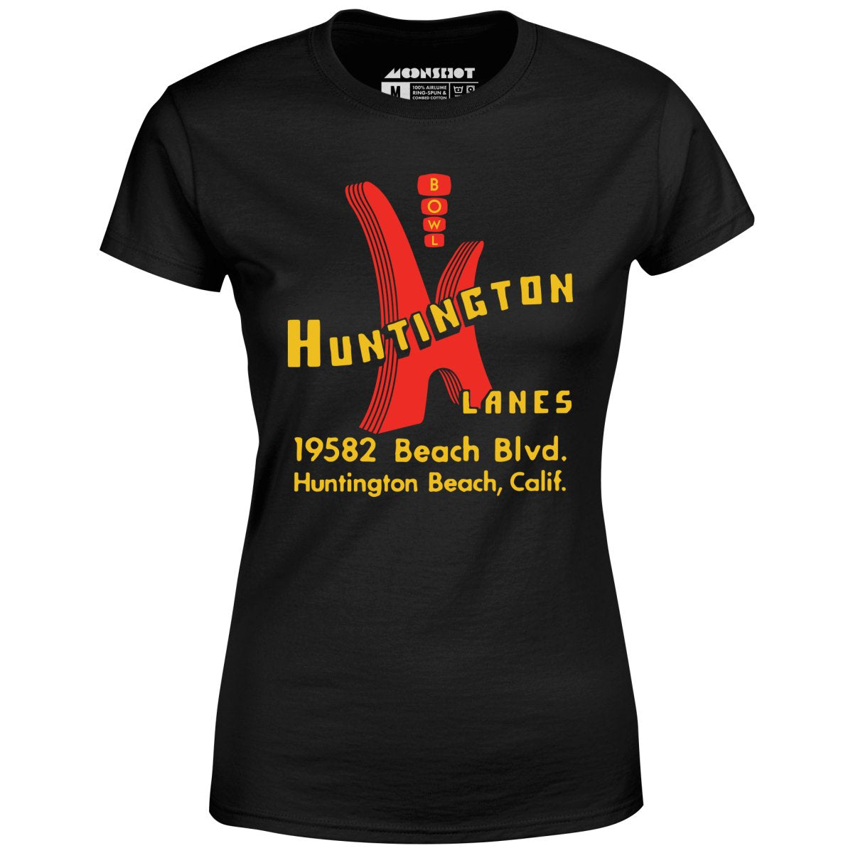 Huntington Lanes - Huntington Beach, CA - Vintage Bowling Alley - Women's T-Shirt