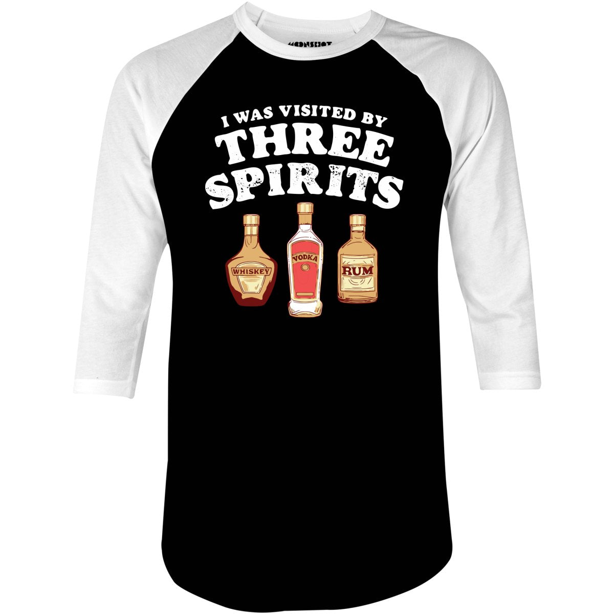 I Was Visited by Three Spirits - 3/4 Sleeve Raglan T-Shirt