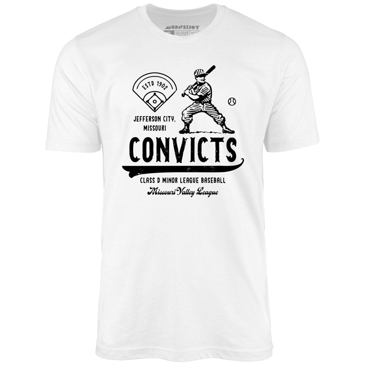 Jefferson City Convicts - Missouri - Vintage Defunct Baseball Teams - Unisex T-Shirt