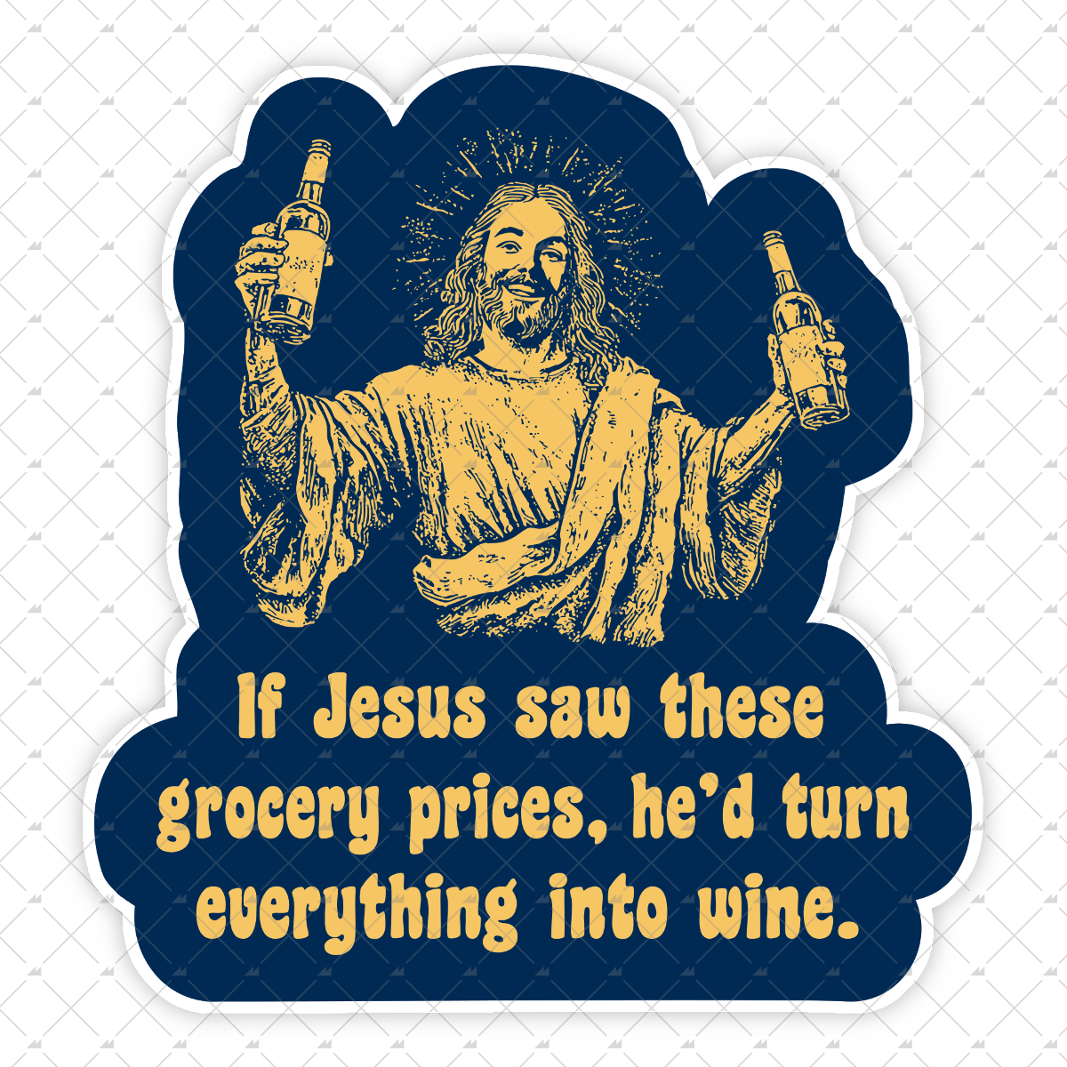 Jesus Grocery Prices - Sticker