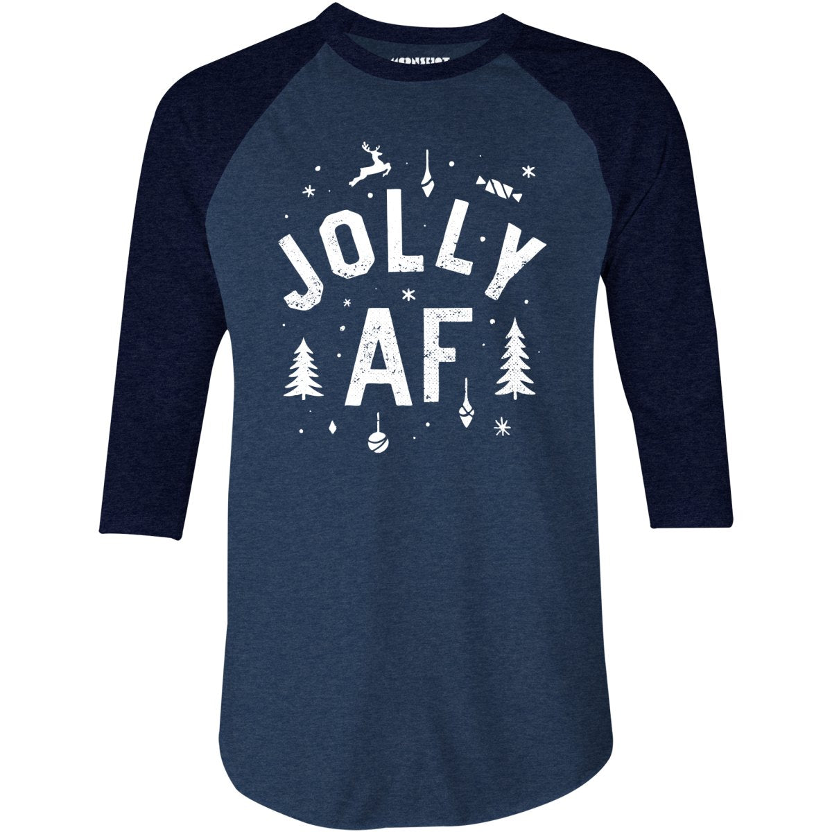 Jolly AF - 3/4 Sleeve Raglan T-Shirt