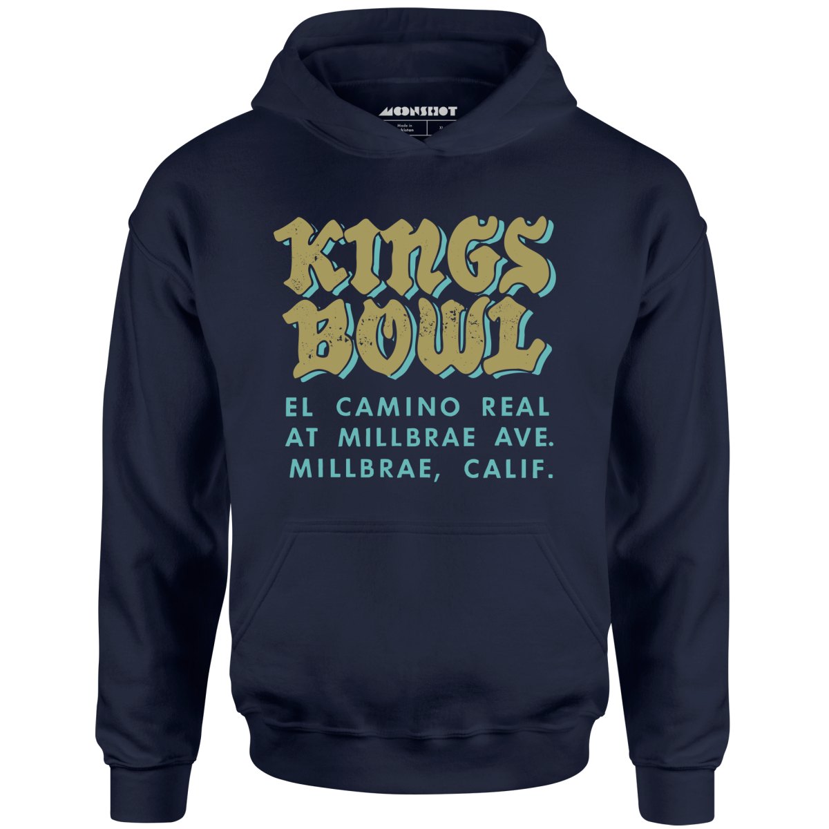 Kings Bowl - Millbrae, CA - Vintage Bowling Alley - Unisex Hoodie