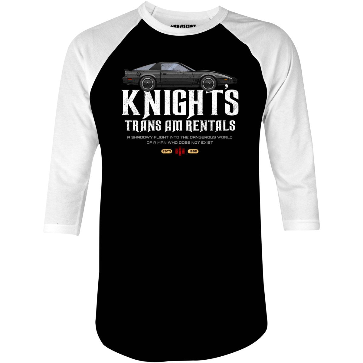 Knight's Trans Am Rentals - 3/4 Sleeve Raglan T-Shirt