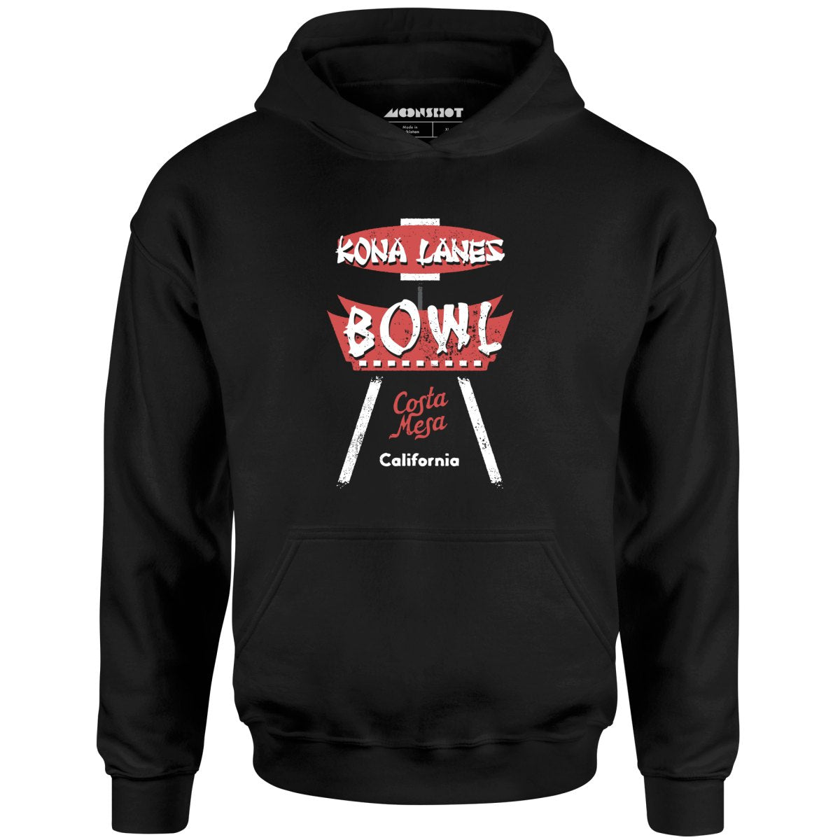 Kona Lanes - Costa Mesa, CA - Vintage Bowling Alley - Unisex Hoodie