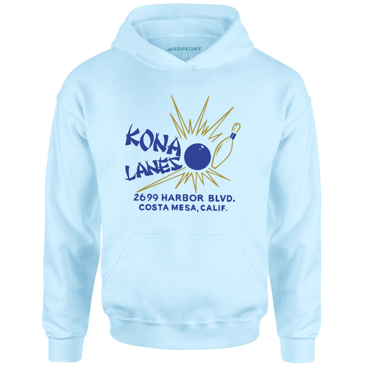 Kona Lanes v2 - Costa Mesa, CA - Vintage Bowling Alley - Unisex Hoodie