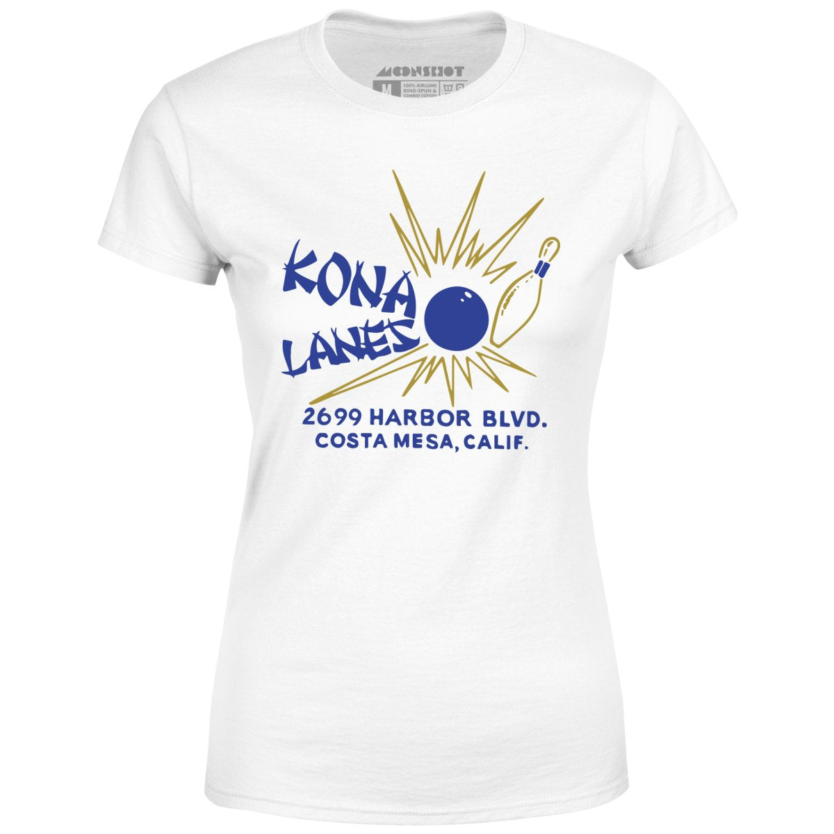 Kona Lanes v2 - Costa Mesa, CA - Vintage Bowling Alley - Women's T-Shirt