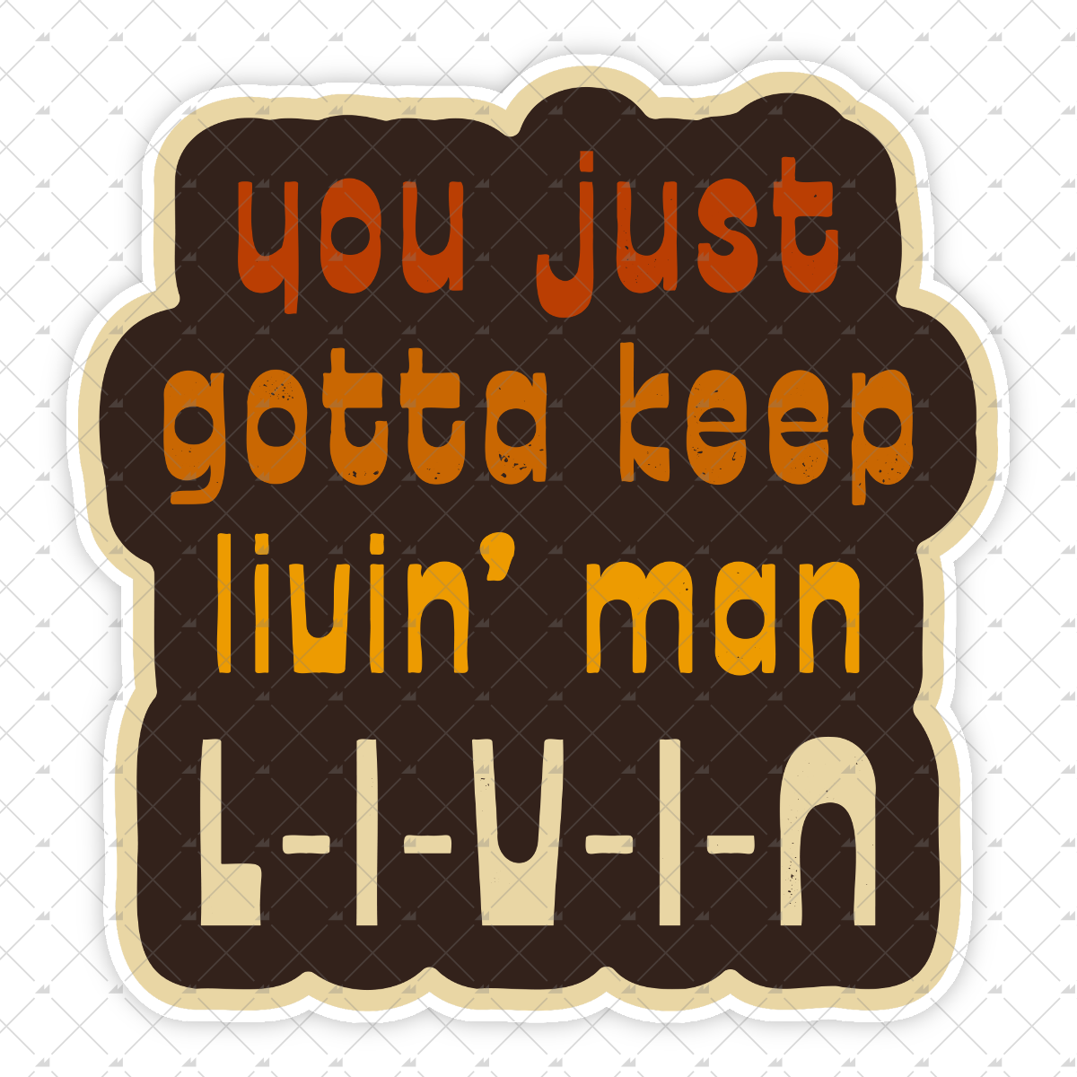 L-I-V-I-N - Sticker