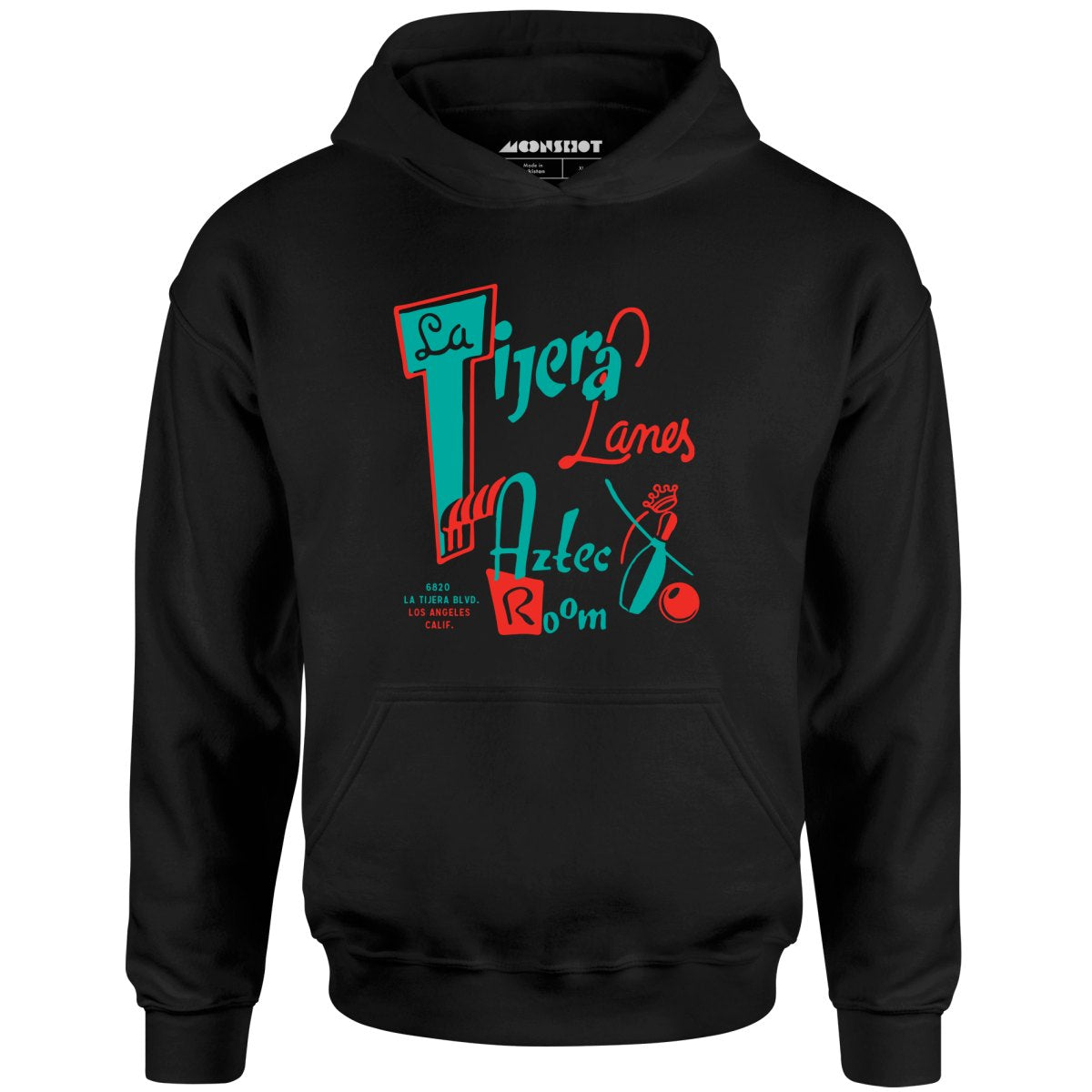 La Tijera Lanes - Los Angeles, CA - Vintage Bowling Alley - Unisex Hoodie