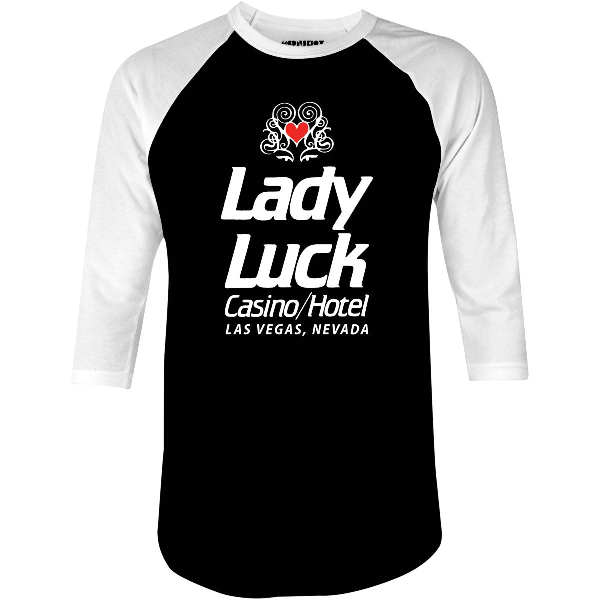 Lady Luck Casino & Hotel - Vintage Las Vegas - 3/4 Sleeve Raglan T-Shirt