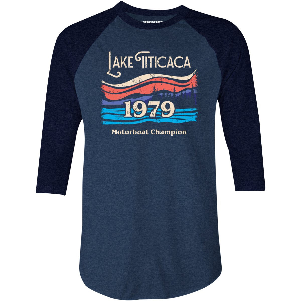 Lake Titicaca Motorboat Champion - 3/4 Sleeve Raglan T-Shirt