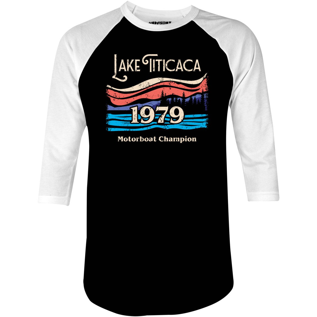 Lake Titicaca Motorboat Champion - 3/4 Sleeve Raglan T-Shirt