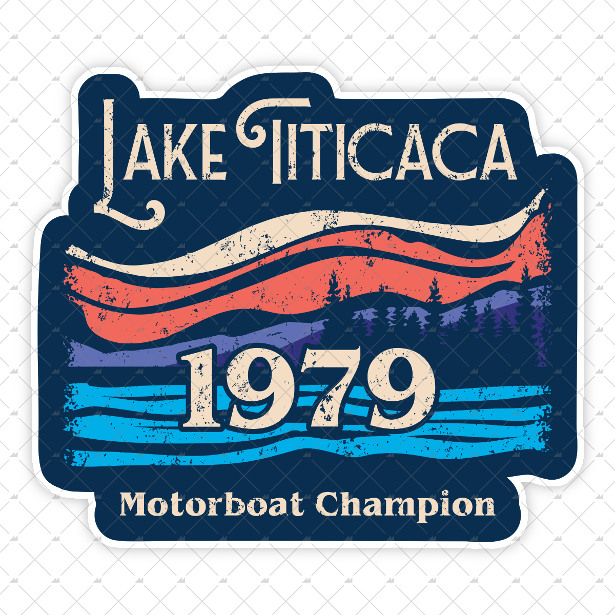 Lake Titicaca Motorboat Champion - Sticker