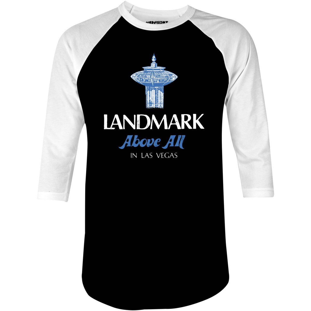 Landmark Above All - Vintage Las Vegas - 3/4 Sleeve Raglan T-Shirt