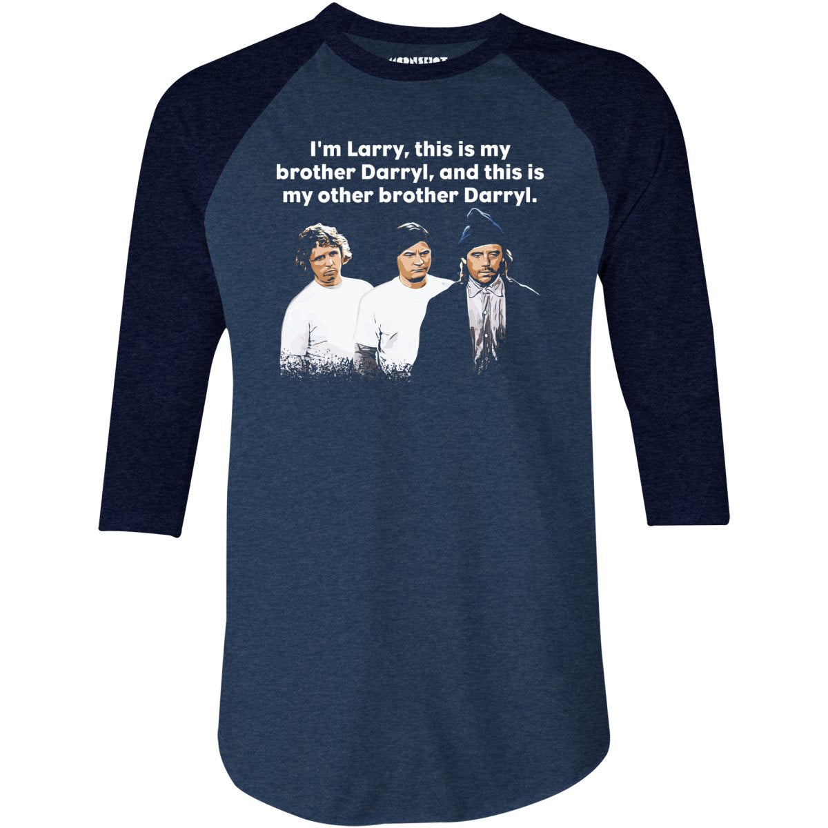 Larry, Darryl & Darryl - 3/4 Sleeve Raglan T-Shirt