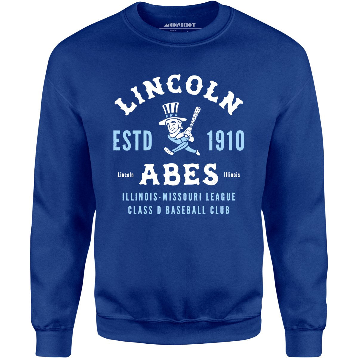 Lincoln Abes - Illinois - Vintage Defunct Baseball Teams - Unisex Sweatshirt