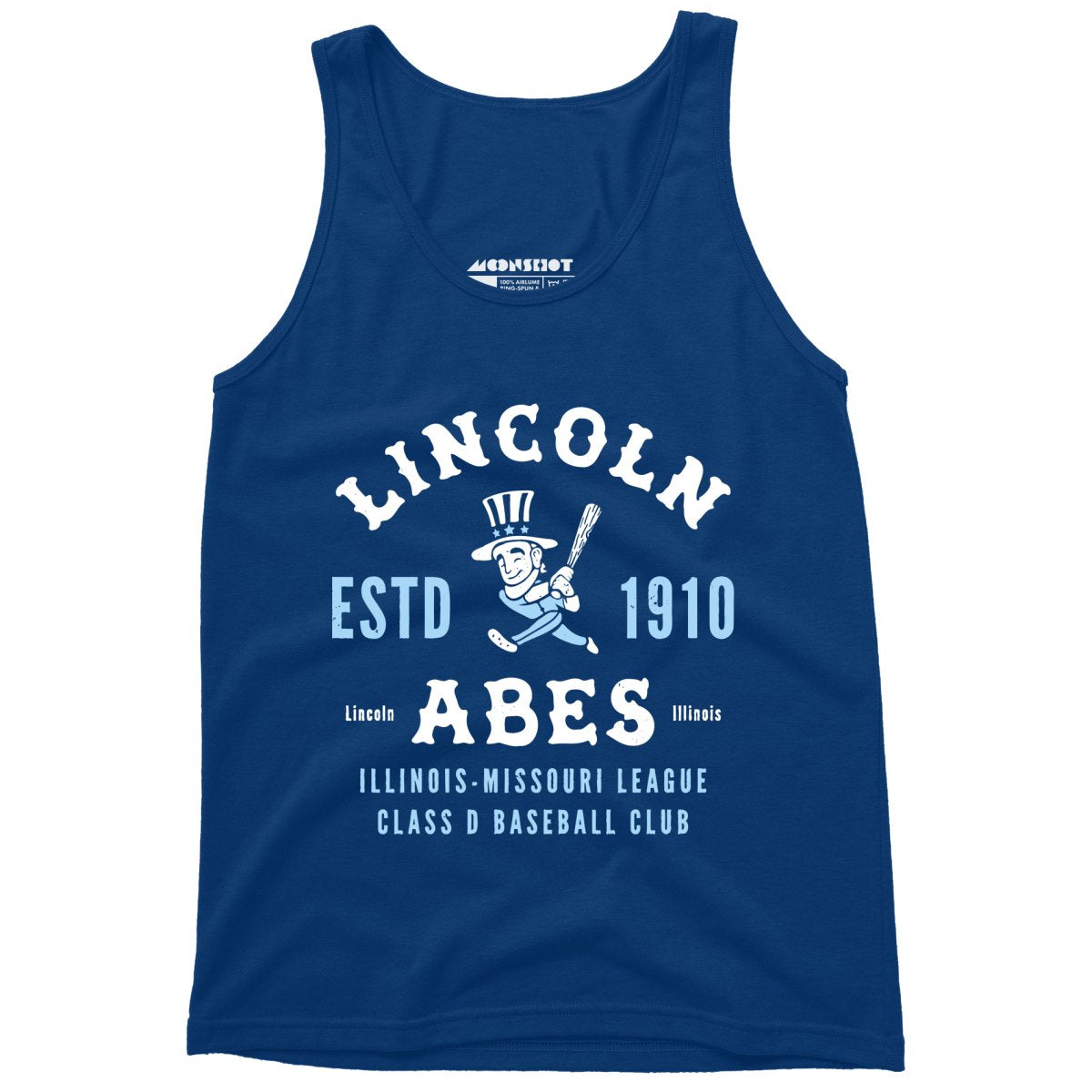 Lincoln Abes - Illinois - Vintage Defunct Baseball Teams - Unisex Tank Top