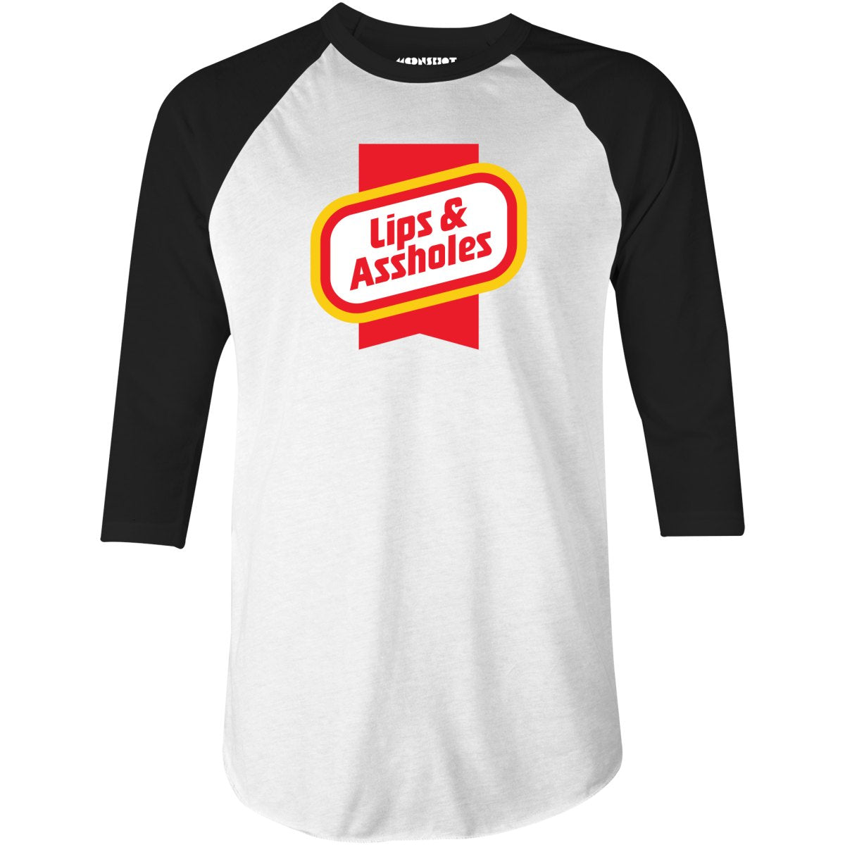 Lips & Assholes - 3/4 Sleeve Raglan T-Shirt