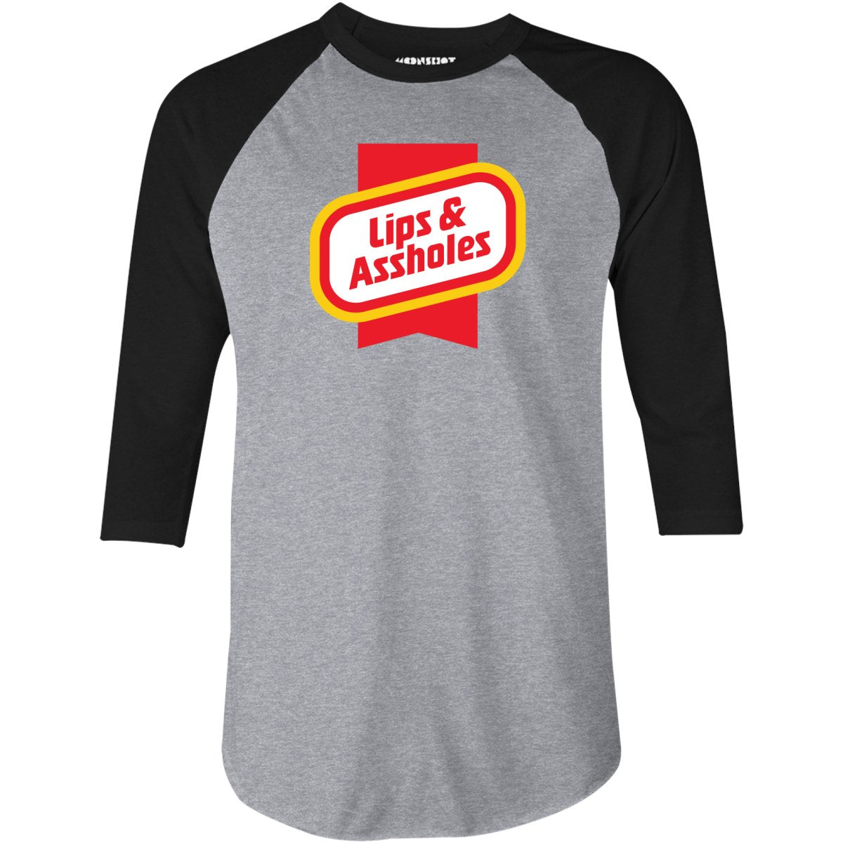 Lips & Assholes - 3/4 Sleeve Raglan T-Shirt