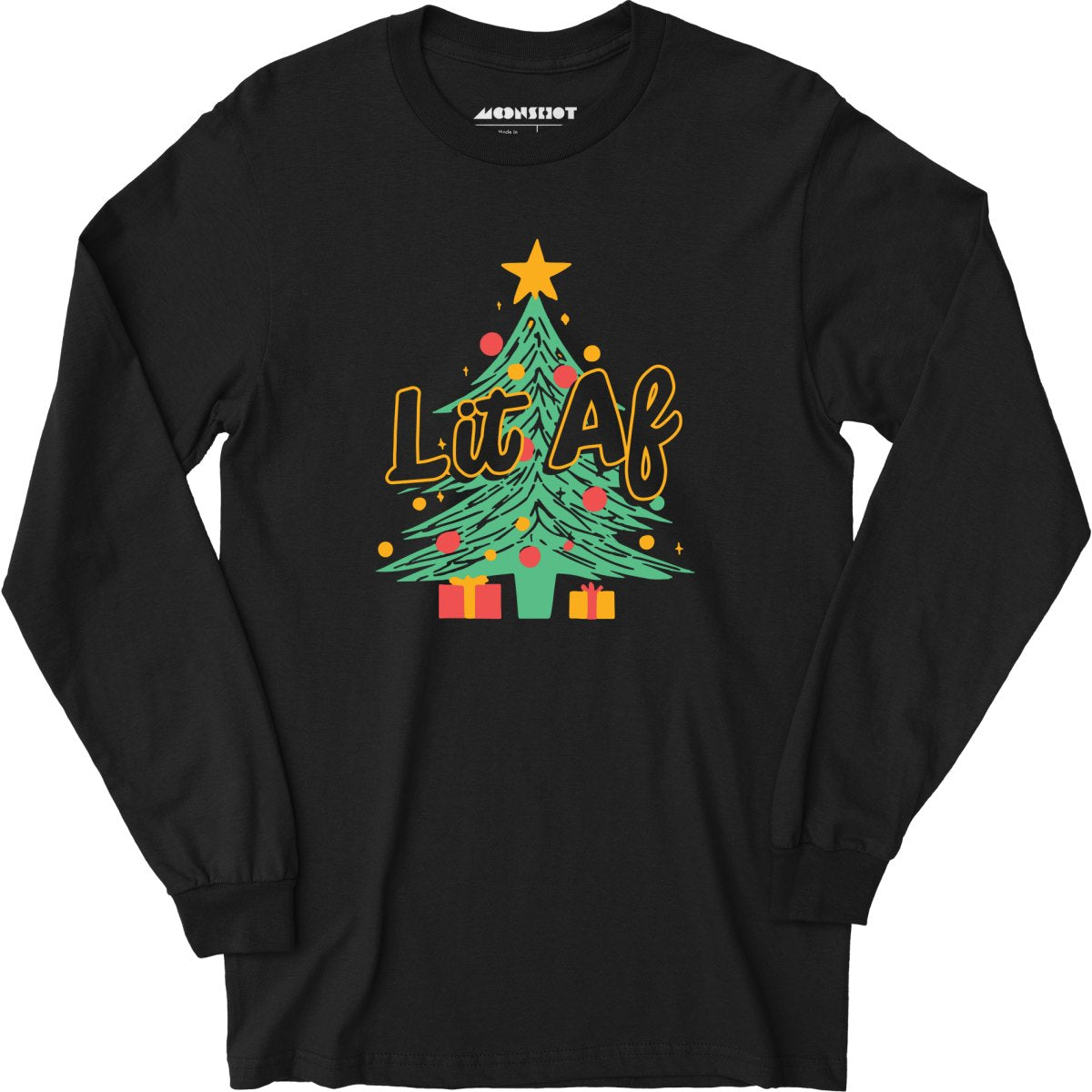 Lit AF Christmas Tree - Long Sleeve T-Shirt