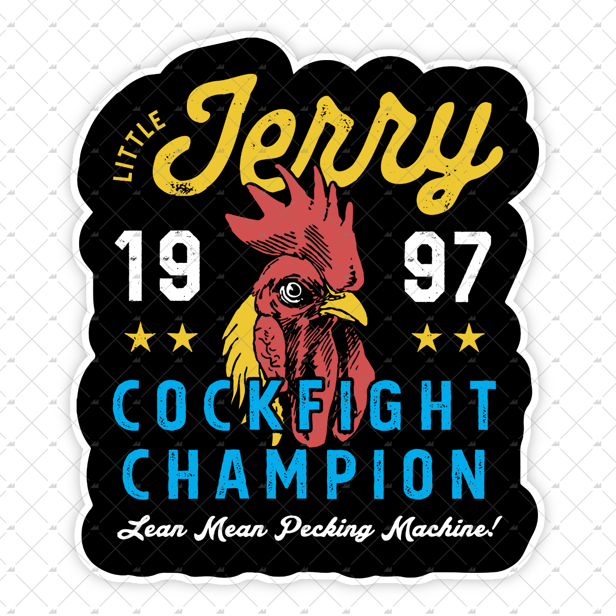 Little Jerry Cockfight Champion - Sticker