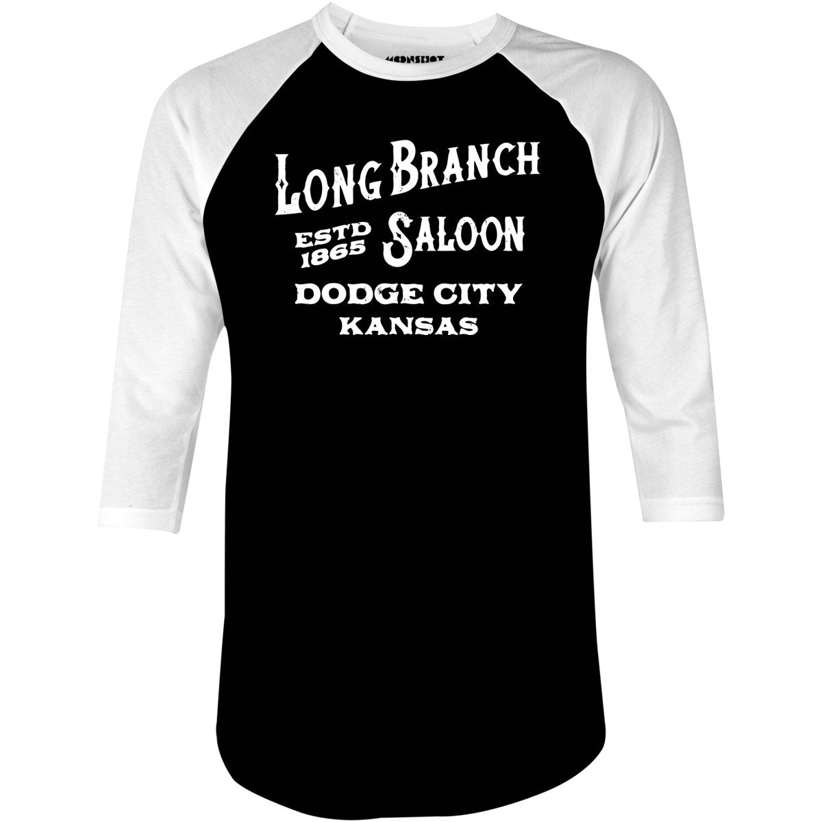 Long Branch Saloon Gunsmoke - 3/4 Sleeve Raglan T-Shirt