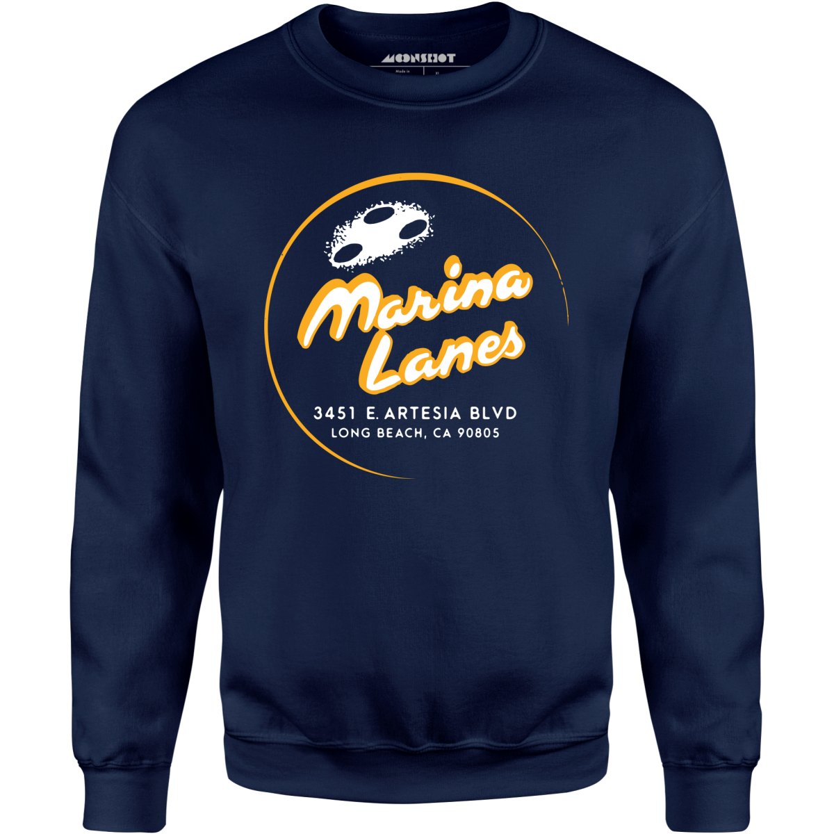 Marina Lanes - Long Beach, CA - Vintage Bowling Alley - Unisex Sweatshirt