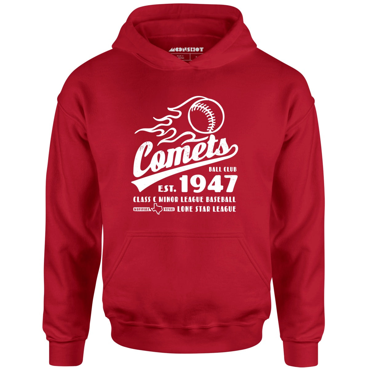 Marshall Comets - Texas - Vintage Defunct Baseball Teams - Unisex Hoodie