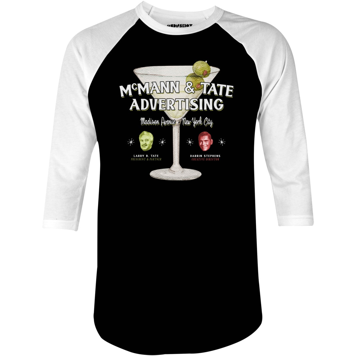 McMann and Tate Advertising - 3/4 Sleeve Raglan T-Shirt