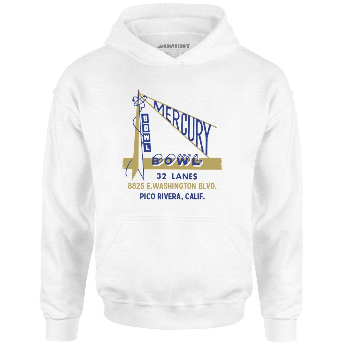 Mercury Bowl - Pico Rivera, CA - Vintage Bowling Alley - Unisex Hoodie