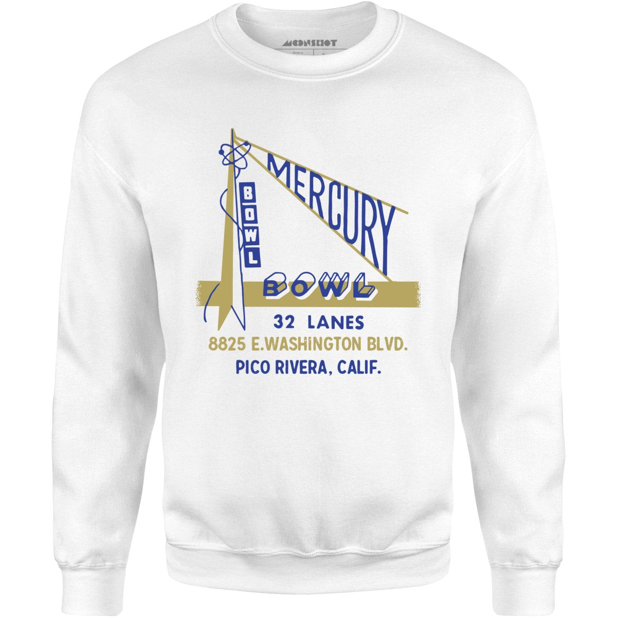 Mercury Bowl - Pico Rivera, CA - Vintage Bowling Alley - Unisex Sweatshirt