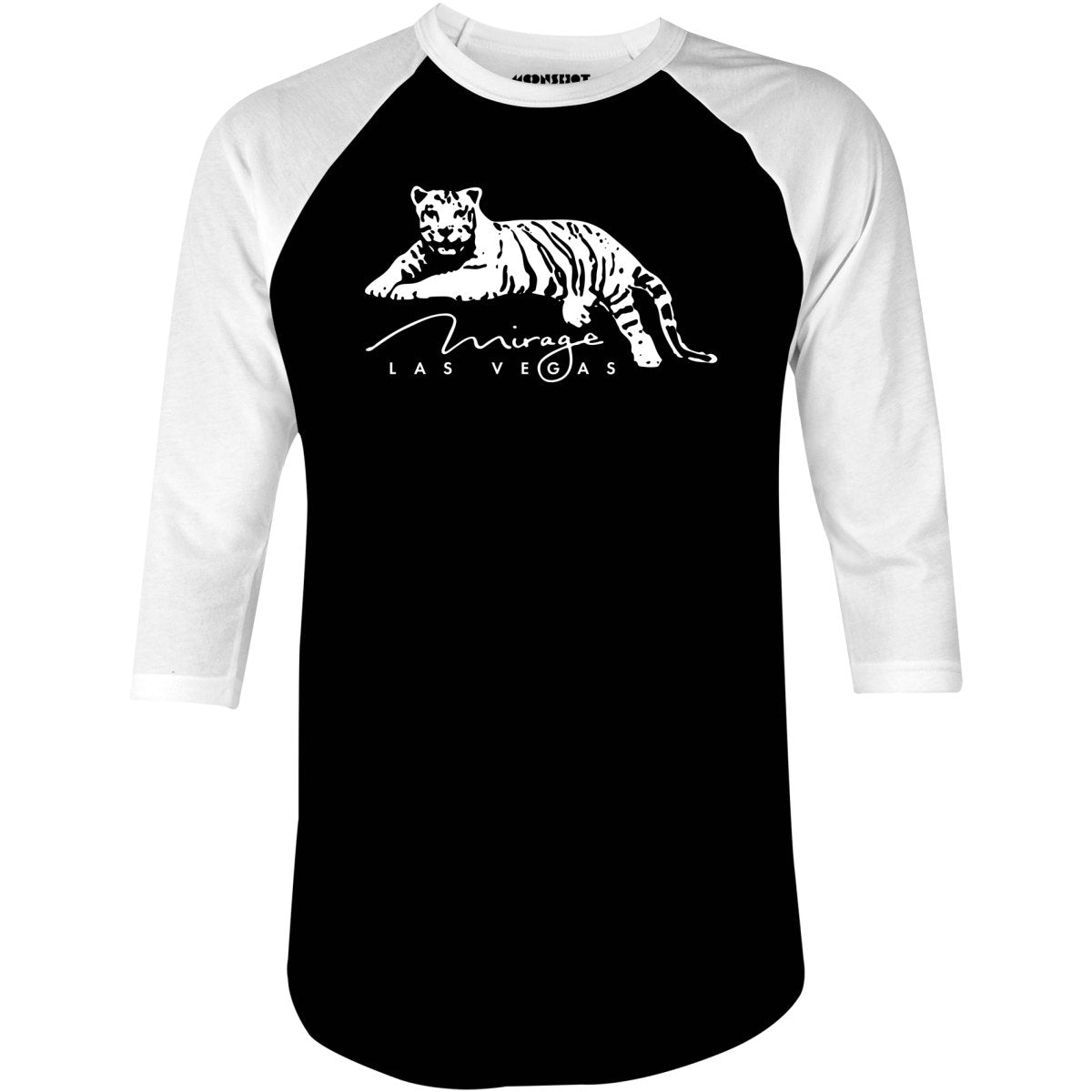 Mirage Tiger - Vintage Las Vegas - 3/4 Sleeve Raglan T-Shirt