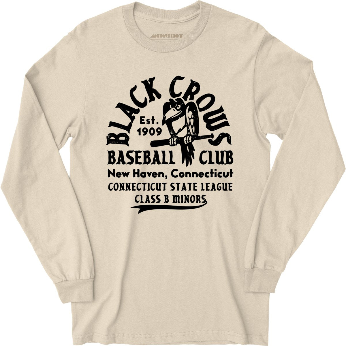 New Haven Black Crows - Connecticut - Vintage Defunct Baseball Teams - Long Sleeve T-Shirt