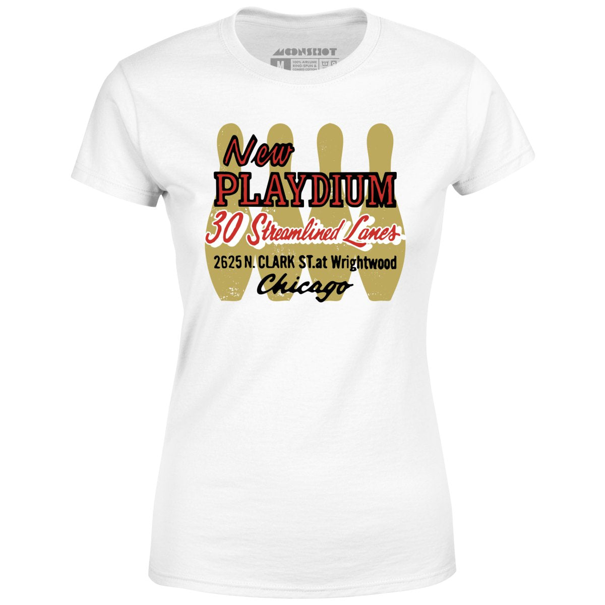 New Playdium - Chicago, IL - Vintage Bowling Alley - Women's T-Shirt