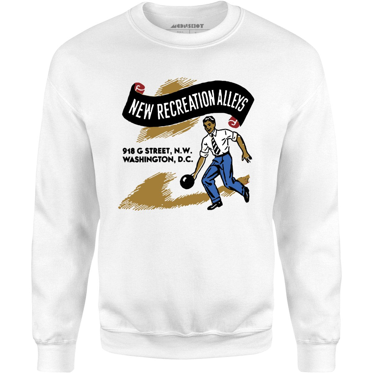 New Recreation Alleys - Washington D.C. - Vintage Bowling Alley - Unisex Sweatshirt