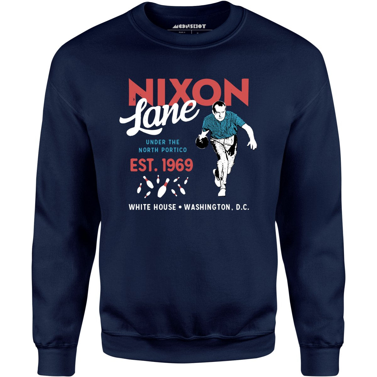 Nixon Lane - Washington D.C. - Vintage Bowling Alley - Unisex Sweatshirt