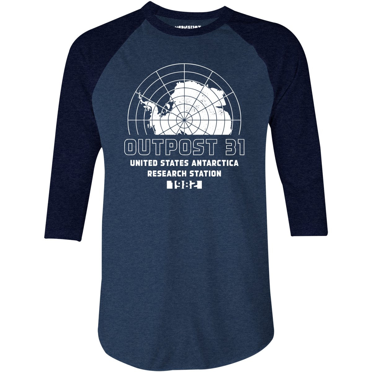 Outpost 31 Antarctica Research Station - 3/4 Sleeve Raglan T-Shirt