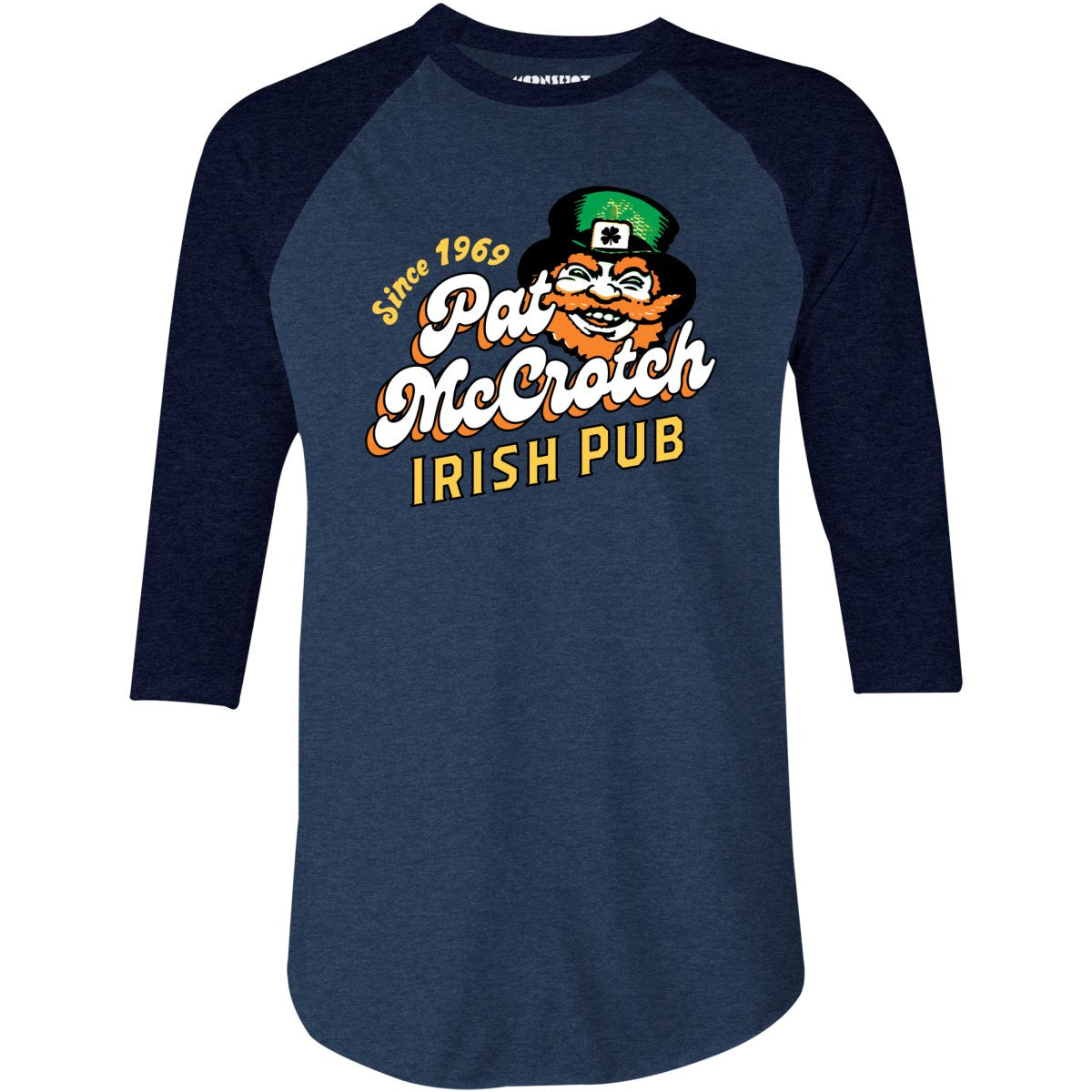 Pat McCrotch Irish Pub - 3/4 Sleeve Raglan T-Shirt