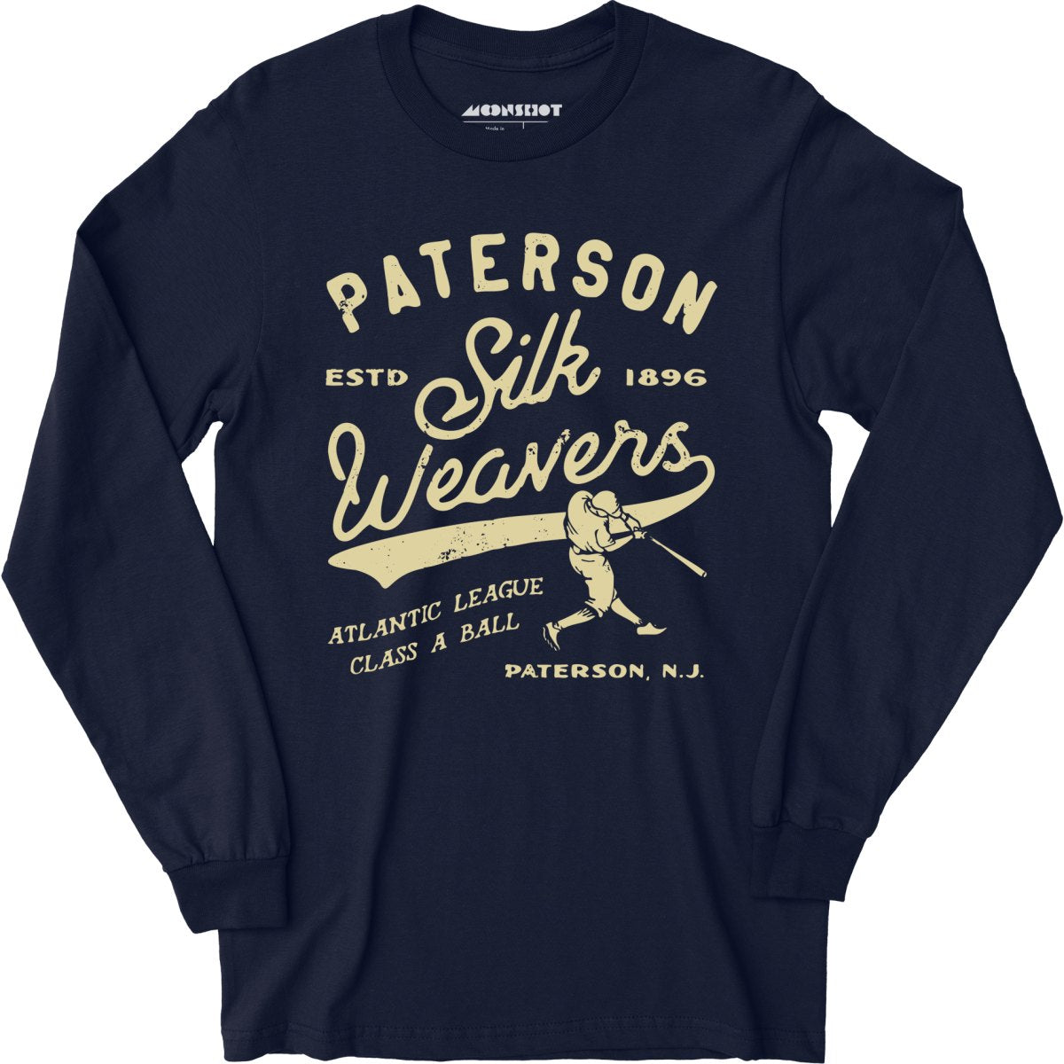 Paterson Silk Weavers - New Jersey - Vintage Defunct Baseball Teams - Long Sleeve T-Shirt